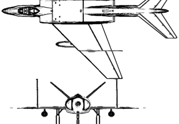 Самолет Vickers 525 - чертежи, габариты, рисунки