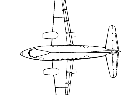 Самолет Vickers 663 Tay-Viscount (England) (1950) - чертежи, габариты, рисунки