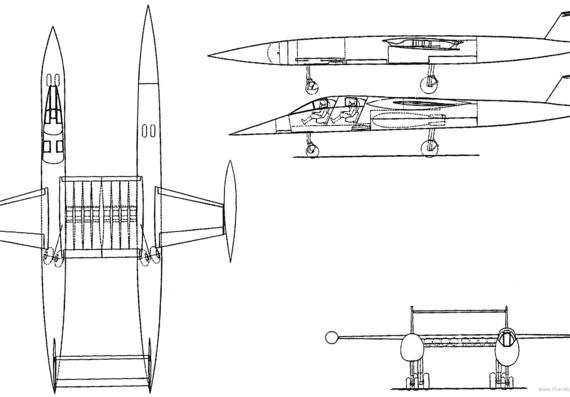 Самолет Vickers Supermarine Type 582 Twin - чертежи, габариты, рисунки