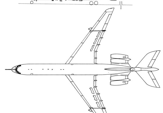Самолет Vickers VC10K - чертежи, габариты, рисунки