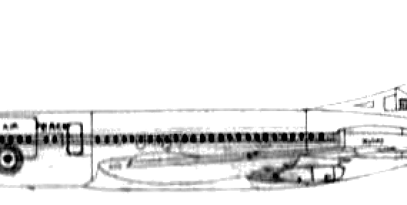 Самолет Vickers VC10 C.1K - чертежи, габариты, рисунки