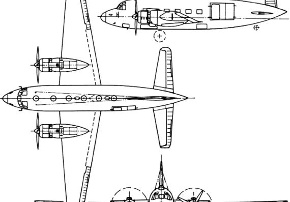 Самолет Vickers Valetta (England) (1947) - чертежи, габариты, рисунки