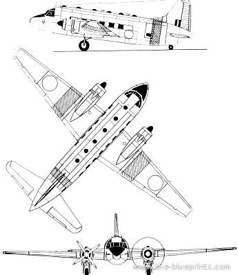 Самолет Vickers Valetta T.3 - чертежи, габариты, рисунки