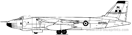 Самолет Vickers Valiant B Mk.I - чертежи, габариты, рисунки