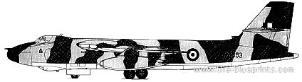 Самолет Vickers Valiant PR Mk.I - чертежи, габариты, рисунки
