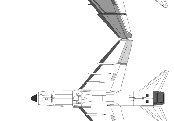Самолет Vought A-7 Corsair II - чертежи, габариты, рисунки
