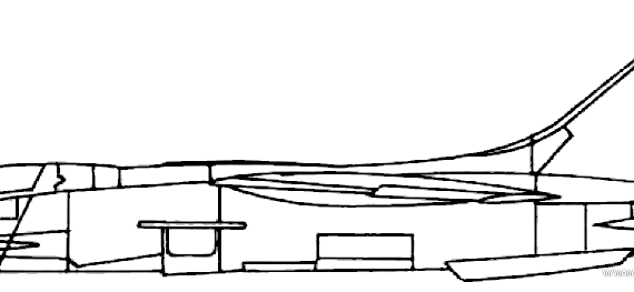 Самолет Vought F-8C Crusader - чертежи, габариты, рисунки