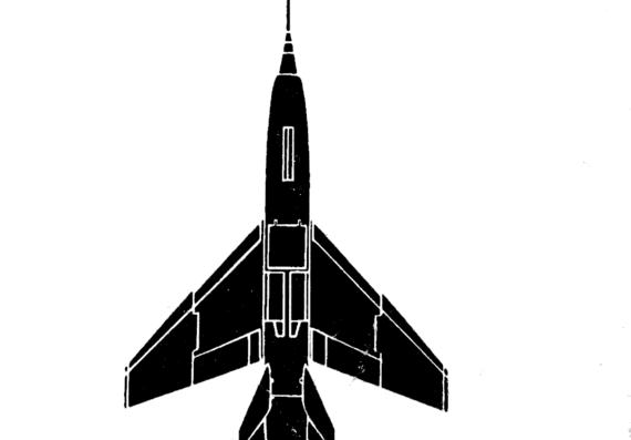 Самолет Vought F-8U 2 Crusader - чертежи, габариты, рисунки