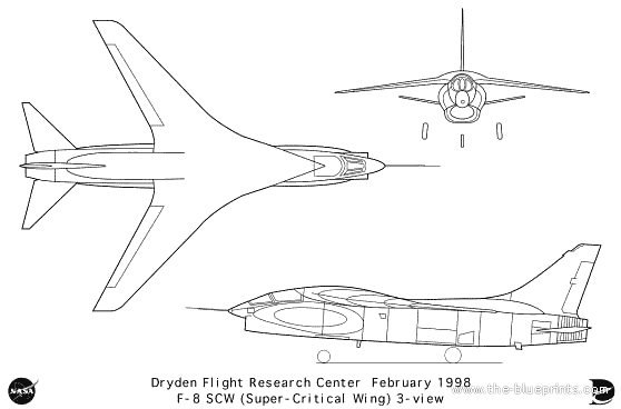 Самолет Vought F-8 SCW - чертежи, габариты, рисунки
