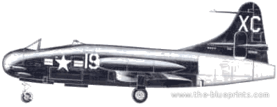 Самолет Vought F6U-1 Pirate - чертежи, габариты, рисунки