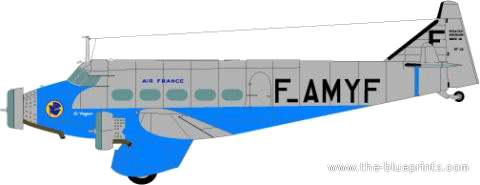 Aircraft Wibault 283 - Air France - drawings, dimensions, figures