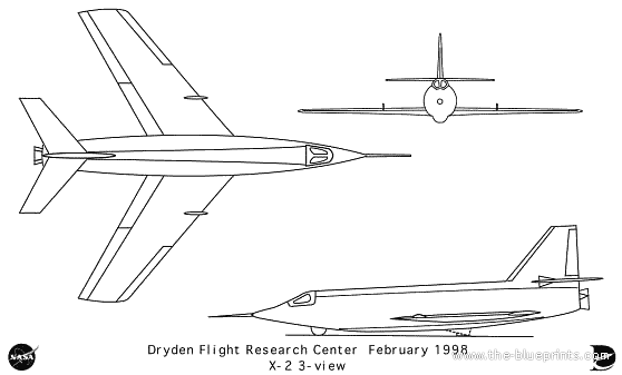Самолет X-2 - чертежи, габариты, рисунки