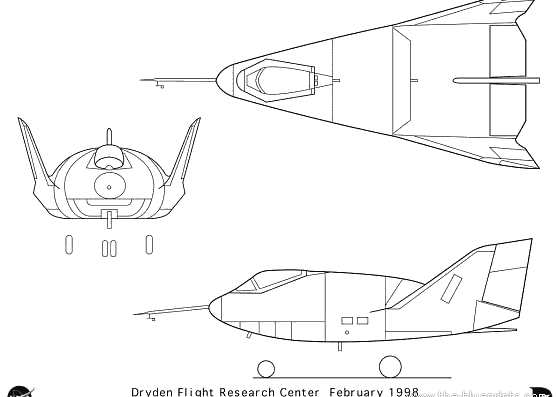 Самолет X-24 - чертежи, габариты, рисунки