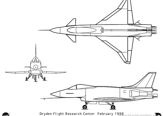 Самолет X-31 - чертежи, габариты, рисунки