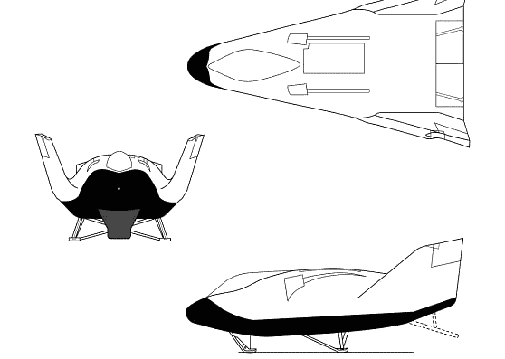 Aircraft X-38 - drawings, dimensions, figures