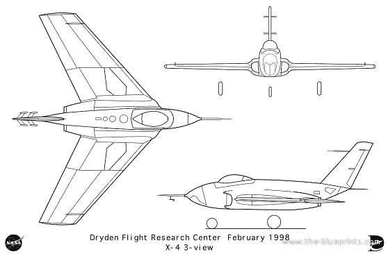 Aircraft X-4 - drawings, dimensions, figures