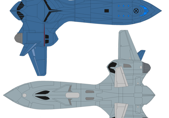 X-Men Blackbird aircraft - drawings, dimensions, figures