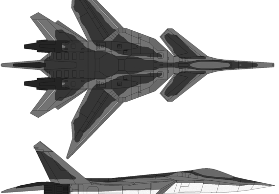 Самолет XFA-27A - чертежи, габариты, рисунки