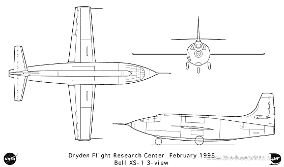 Самолет XS-1 - чертежи, габариты, рисунки