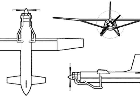 Самолет Xian NPU D-4 NPU - чертежи, габариты, рисунки