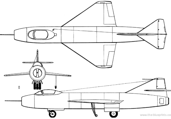 Самолет Яковлев Yak-1000 (Russia) (1951) - чертежи, габариты, рисунки
