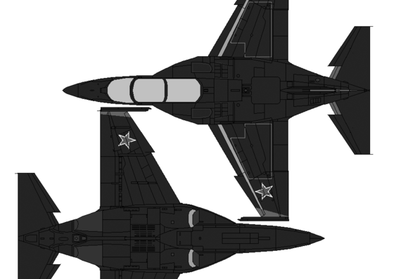 Самолет Яковлев Yak-130 - чертежи, габариты, рисунки