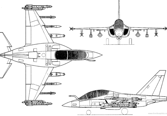 Самолет Яковлев Yak-130 Mitten - чертежи, габариты, рисунки
