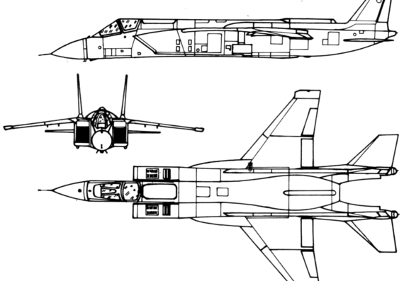 Самолет Яковлев Yak-141Freestyle - чертежи, габариты, рисунки