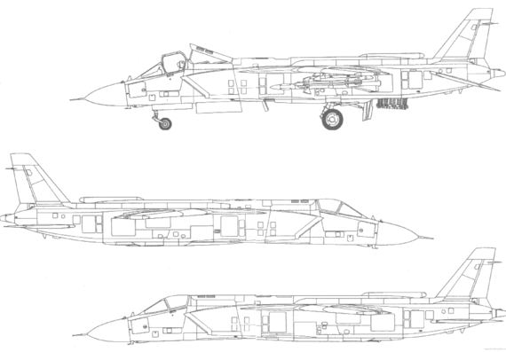 Самолет Яковлев Yak-141 X - чертежи, габариты, рисунки