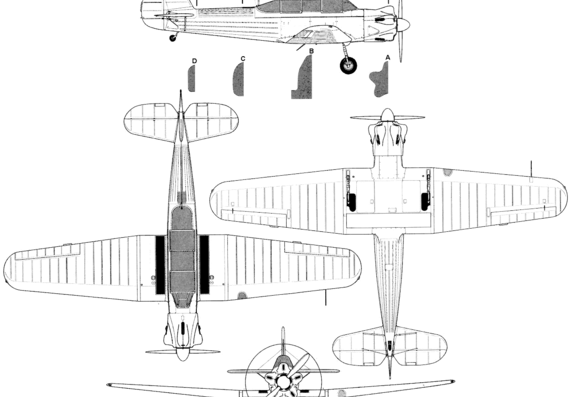 Самолет Яковлев Yak-18 (Max) - чертежи, габариты, рисунки