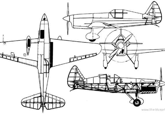 Plane Yakovlev Yak-21 (Russia) (1938) - drawings, dimensions, pictures