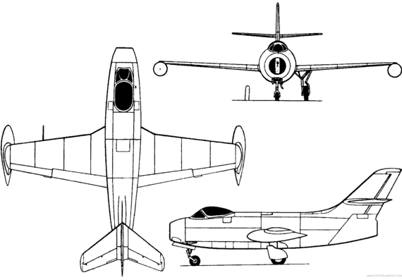 Самолет Яковлев Yak-25 (I) (Russia) (1947) - чертежи, габариты, рисунки