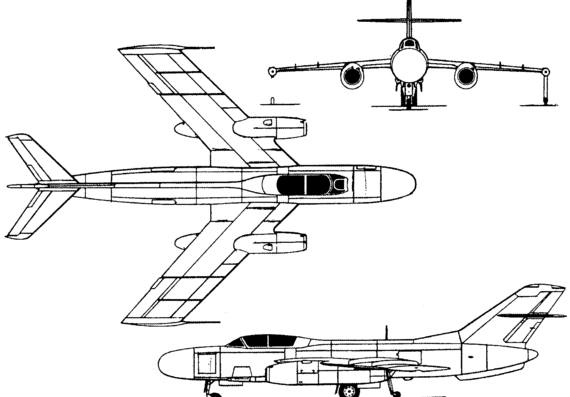 Самолет Яковлев Yak-25 (Russia) (1952) - чертежи, габариты, рисунки