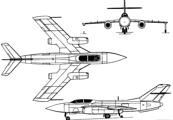 Самолет Яковлев Yak-27 (Russia) (1956) - чертежи, габариты, рисунки