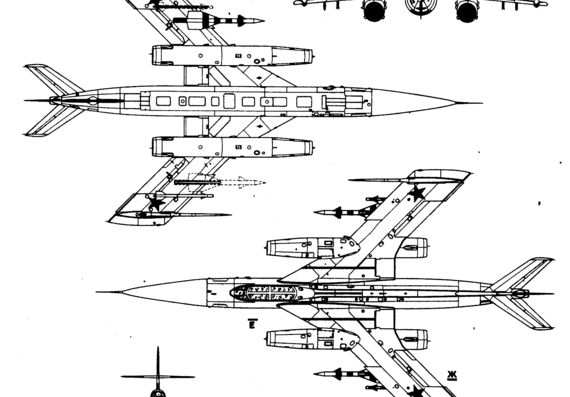 Самолет Яковлев Yak-28PM - чертежи, габариты, рисунки