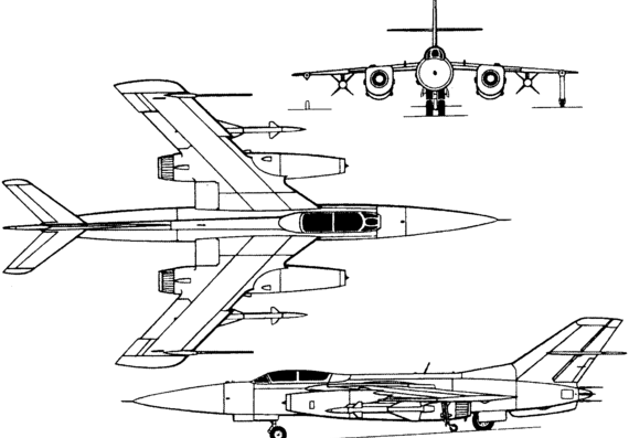 Самолет Яковлев Yak-28 (Russia) (1958) - чертежи, габариты, рисунки