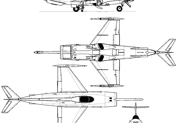 Самолет Яковлев Yak-36 (Russia) (1967) - чертежи, габариты, рисунки