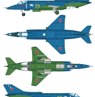 Yakovlev Yak-38M Forger A aircraft - drawings, dimensions, figures