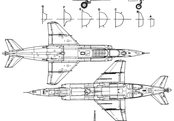 Самолет Яковлев Yak-38 (Forger) - чертежи, габариты, рисунки