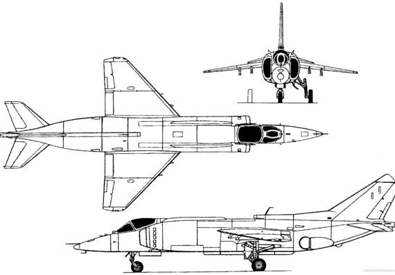 Самолет Яковлев Yak-38 (Russia) (1971) - чертежи, габариты, рисунки