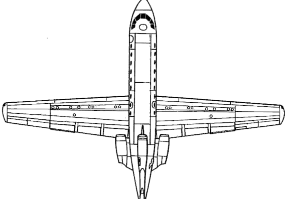 Самолет Яковлев Yak-40 (Codling) - чертежи, габариты, рисунки