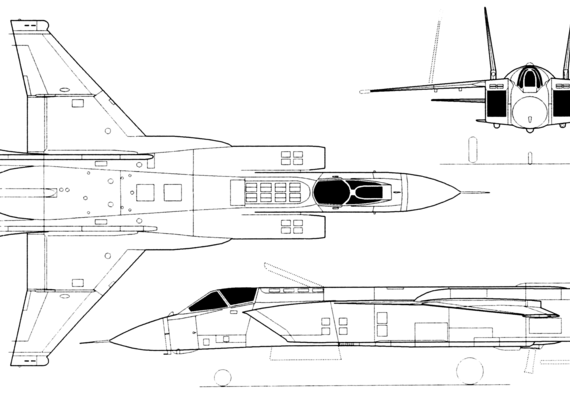 Самолет Яковлев Yak-41M Freestyle - чертежи, габариты, рисунки
