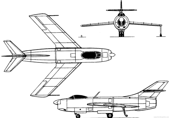 Самолет Яковлев Yak-50 (Russia) (1949) - чертежи, габариты, рисунки