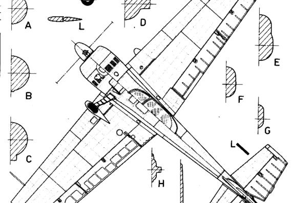 Самолет Яковлев Yak-55 - чертежи, габариты, рисунки