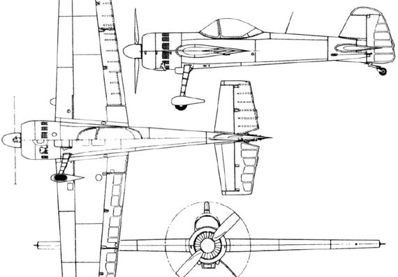 Самолет Яковлев Yak-55 (Russia) (1981) - чертежи, габариты, рисунки
