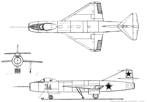 Plane Yakovlev Yak 1000 - drawings, dimensions, pictures