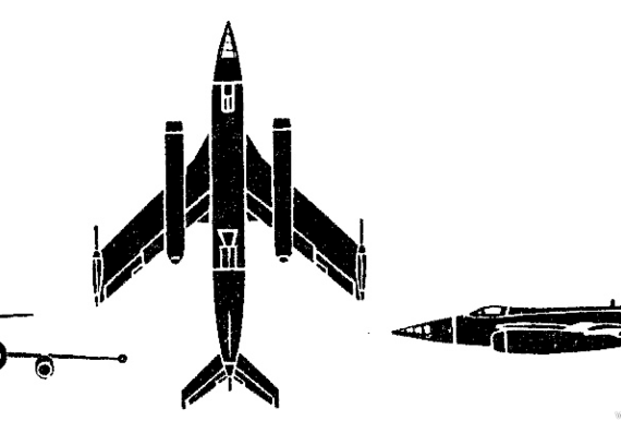 Plane Yakovlev Yak 25 Flashlight B - drawings, dimensions, figures