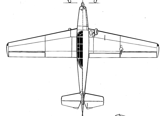 Самолет Zlin Z-226B Bohatyr - чертежи, габариты, рисунки