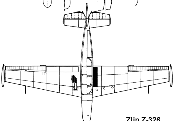 Самолет Zlin Z-326 Trainer Master - чертежи, габариты, рисунки