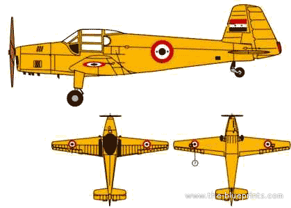 Самолет Zlin Z-381 - чертежи, габариты, рисунки
